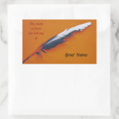 の書quill libraryステッカープレート 長方形シール (バッグ)