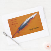 の書quill libraryステッカープレート 長方形シール (封筒)