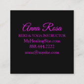 *~*の曼荼羅のネオン医術 スクエア名刺 (裏面)