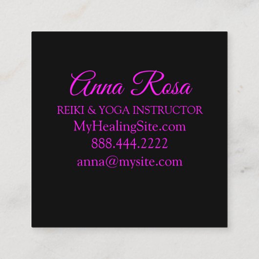 *~*の曼荼羅のネオン医術 スクエア名刺 (裏面)