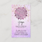 *~*の曼荼羅の金ゴールドのグリッターのスピリチュアルのヨガ 名刺 (裏面)