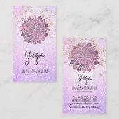 *~*の曼荼羅の金ゴールドのグリッターのスピリチュアルのヨガ 名刺 (正面/裏面)