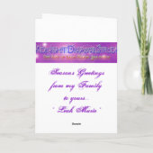 ~*の最も甘いシールの休日は*~を望みます シーズンカード (裏面)