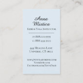 *~*の月のはすエネルギー治療師のヨガの霊気 名刺 (裏面)