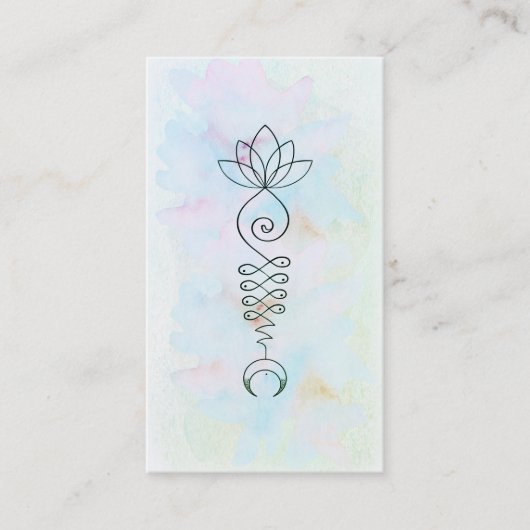 *~*の月のはすエネルギー治療師のヨガの霊気 名刺 (正面)