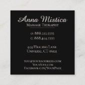 *~*の月のはすエネルギー霊気のマッサージセラピスト スクエア名刺 (裏面)