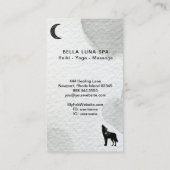 *~*の月の宇宙月の遠ぼえのオオカミの松の木 名刺 (裏面)