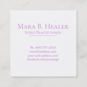 *~*の月の宇宙青のバラの神聖な幾何学 スクエア名刺 (裏面)