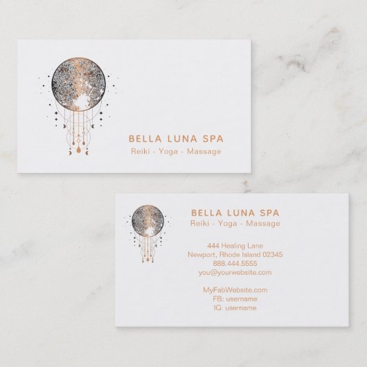 *~*の月の月の宇宙シャーマンの宇宙 名刺 (正面/裏面)