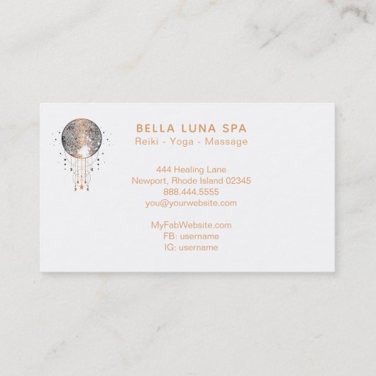 *~*の月の月の宇宙シャーマンの宇宙 名刺 (裏面)