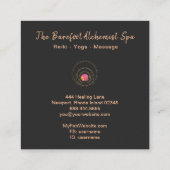 *~*の月幾何学的なBohoの金ゴールドの神聖な幾何学 スクエア名刺 (裏面)