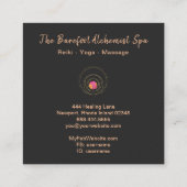 *~*の月神聖な幾何学の金ゴールド幾何学的なBoho スクエア名刺 (裏面)