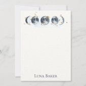 の月、星、占星術の文房具天 シーズンカード (正面)