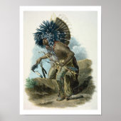 の服装でマンダン族の医学の人 ポスター (正面)