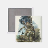 の服装でマンダン族の医学の人 マグネット (正面/裏面)