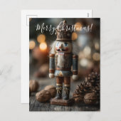 の木のクラシックくるみ割りクリスマスイギュア シーズンポストカード (正面/裏面)