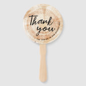 の木のディスクカット来ありが素朴結婚と ハンドファン (正面)