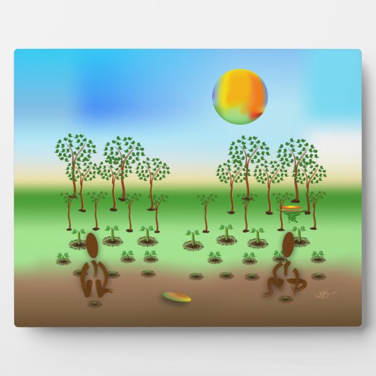 ~の木をザングルで削る フォトプラーク (正面)