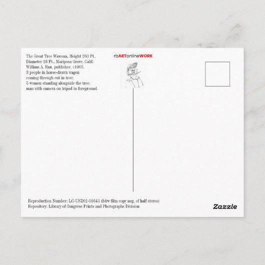 の木来を通ってウォワ素晴らしーナ ポストカード (裏面)