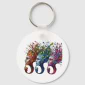 の木考えのキーチェーン キーホルダー (正面)