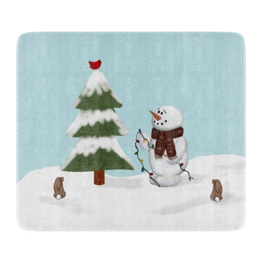 の木飾のクリスマスの板 カッティングボード (正面)