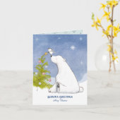 の木飾のクリスマス カード (黄色い花)