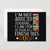 の本の読み読手におもしろい夢中で読ない シーズンポストカード (正面/裏面)