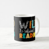 の本の読読み手のおもしろい読書虫について コーヒーマグカップ (正面右)