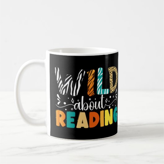 の本の読読み手のおもしろい読書虫について コーヒーマグカップ (左)