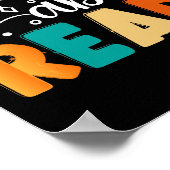 の本の読読み手のおもしろい読書虫について ポスター (角)