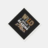 の本や本読虫の図書館に夢中だ スタンダードカクテルナプキン (角)