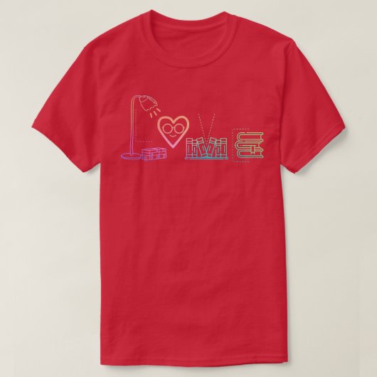 の本読好きAbibliophobia本の読書読者B Tシャツ (デザイン正面)