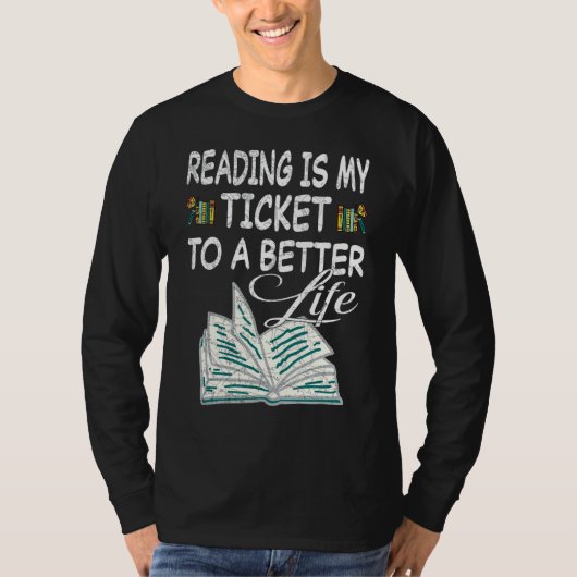 の本読書図書読者一覧 Tシャツ (正面)