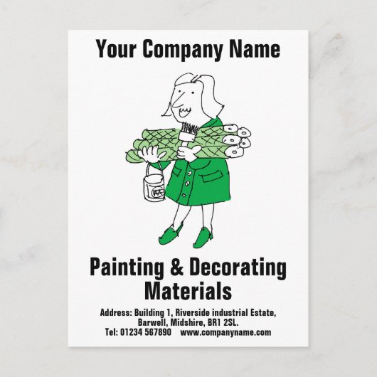 の材飾料ま飾たは供給デザイン ポストカード (正面)