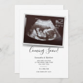 の来すぐにスクリプト超音波ソノグラム妊娠 案内状 (正面/裏面)