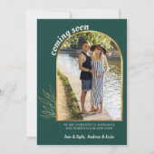 の来すぐに金ゴールドアーチ2写真グリーン妊娠 案内状 (正面)