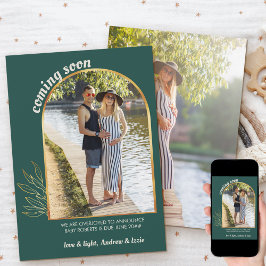 の来すぐに金ゴールドアーチ2写真グリーン妊娠 案内状