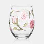 の来アップバラ ステムなしワイングラス (裏面)