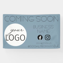 の来ビジネスロゴSocial Media Periwinkle 横断幕