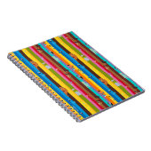 の来一緒のストライプパターン ノートブック (右側)