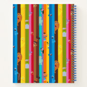 の来一緒のストライプパターン ノートブック (裏面)