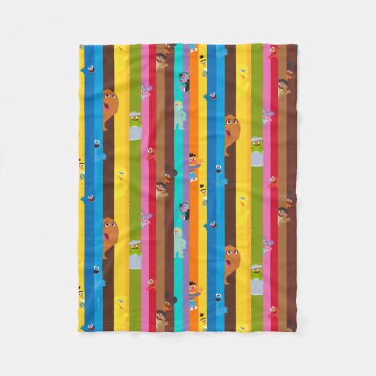 の来一緒のストライプパターン フリースブランケット (正面)
