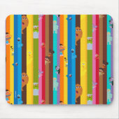 の来一緒のストライプパターン マウスパッド (正面)