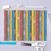 の来一緒のストライプパターン 薄葉紙 (クラフト)