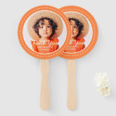 の来写真にモダン名門私立校風のカスタム感謝 ハンドファン (正面&裏面)