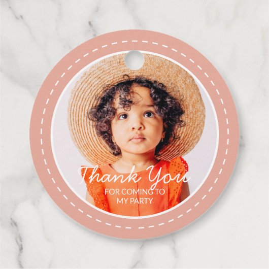 の来写真にモダン名門私立校風のカスタム感謝 フェイバータグ (裏面)