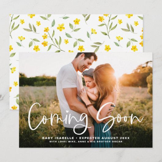 の来書道モダン写真妊娠 (正面/裏面)