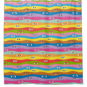 の来目のパターン シャワーカーテン (正面)