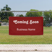 の来近日事業名深い赤テンプレート 横断幕 (インサイチュ)