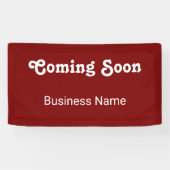 の来近日事業名深い赤テンプレート 横断幕 (横)